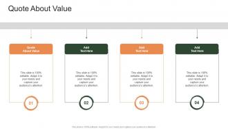Quote About Value In Powerpoint And Google Slides Cpb