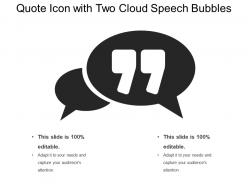 Quote icon with two cloud speech bubbles