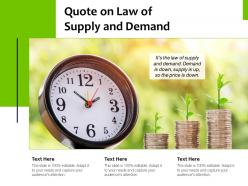 Quote on law of supply and demand