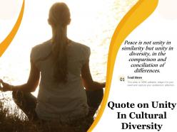 Quote on unity in cultural diversity