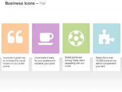 Quotes Coffee Football Puzzle Piece Ppt Icons Graphics