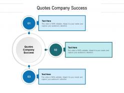 Quotes company success ppt powerpoint presentation infographics maker cpb