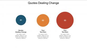 Quotes dealing change ppt powerpoint presentation pictures tips cpb