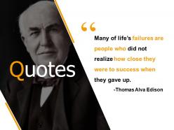 Quotes failures and success k23 ppt powerpoint presentation show skills