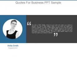 Quotes for business ppt sample