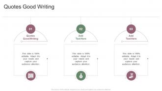 Quotes Good Writing In Powerpoint And Google Slides Cpb