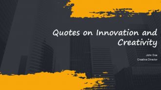 Quotes On Innovation And Creativity PPT Presentation AT