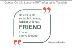 Quotes on life lessons ppt infographic template