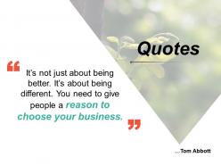 Quotes reason choose business different being business marketing