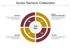 Quotes teamwork collaboration ppt powerpoint presentation portfolio background designs cpb