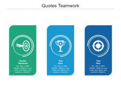 Quotes teamwork ppt powerpoint presentation pictures guidelines cpb