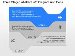 Qv three staged abstract info diagram and icons powerpoint template