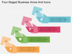 Qx four staged business arrow and icons flat powerpoint design