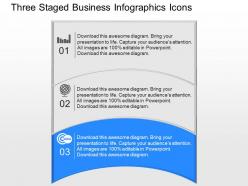 Qx three staged business infographics icons powerpoint template