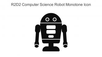 R2D2 Computer Science Robot Monotone Icon In Powerpoint Pptx Png And Editable Eps Format