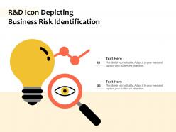 R and d icon depicting business risk identification