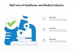 R and d icon of healthcare and medical industry