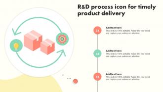 R And D Process Icon For Timely Product Delivery