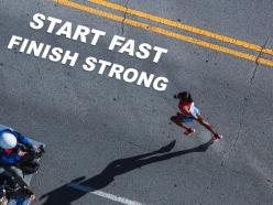 Race achievements start finish running athlete