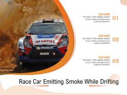 Race Car Emitting Smoke While Drifting