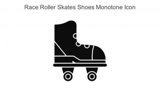 Race Roller Skates Shoes Monotone Icon In Powerpoint Pptx Png And Editable Eps Format