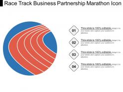 Race track business partnership marathon icon