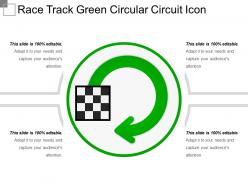 Race Track Green Circular Circuit Icon