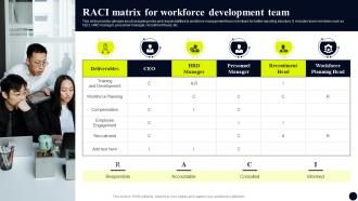 Raci Matrix For Workforce Development Team Streamlined Workforce Management
