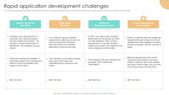 RAD Methodology Rapid Application Development Challenges Ppt Slides Maker