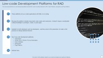 RAD Model Low Code Development Platforms For RAD Ppt Show Design Ideas
