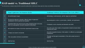 Rad Model Vs Traditional SDLC Rapid Application Development Methodology