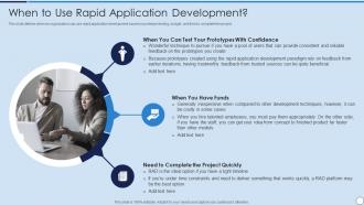 RAD Model When To Use Rapid Application Development Ppt Layouts Guidelines