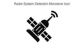 Radar System Detection Monotone Icon In Powerpoint Pptx Png And Editable Eps Format