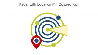Radar With Location Pin Colored Icon In Powerpoint Pptx Png And Editable Eps Format