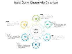 Radial cluster diagram with globe icon
