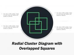 Radial cluster diagram with overlapped squares