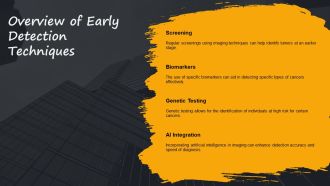 Radiation Oncology Approaches For Early Detection PPT Demonstration AT Content Ready Good
