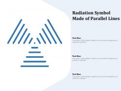 Radiation symbol made of parallel lines