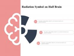 Radiation symbol on half brain