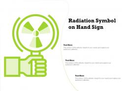Radiation symbol on hand sign