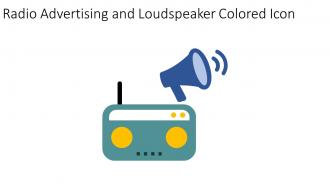 Radio Advertising And Loudspeaker Colored Icon In Powerpoint Pptx Png And Editable Eps Format