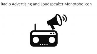 Radio Advertising And Loudspeaker Monotone Icon In Powerpoint Pptx Png And Editable Eps Format