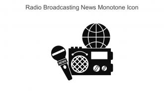 Radio Broadcasting News Monotone Icon In Powerpoint Pptx Png And Editable Eps Format