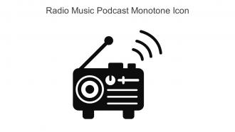 Radio Music Podcast Monotone Icon In Powerpoint Pptx Png And Editable Eps Format