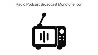Radio Podcast Broadcast Monotone Icon In Powerpoint Pptx Png And Editable Eps Format
