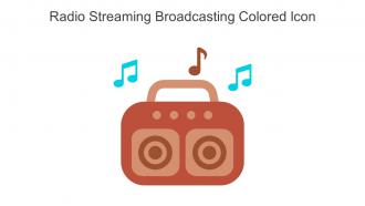 Radio Streaming Broadcasting Colored Icon In Powerpoint Pptx Png And Editable Eps Format