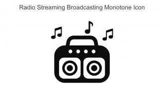 Radio Streaming Broadcasting Monotone Icon In Powerpoint Pptx Png And Editable Eps Format