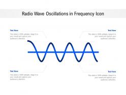 Radio wave oscillations in frequency icon
