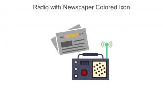 Radio With Newspaper Colored Icon In Powerpoint Pptx Png And Editable Eps Format