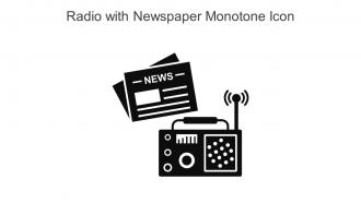 Radio With Newspaper Monotone Icon In Powerpoint Pptx Png And Editable Eps Format